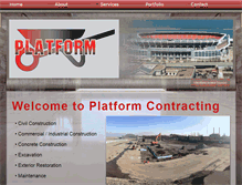 Tablet Screenshot of platformcontracting.com